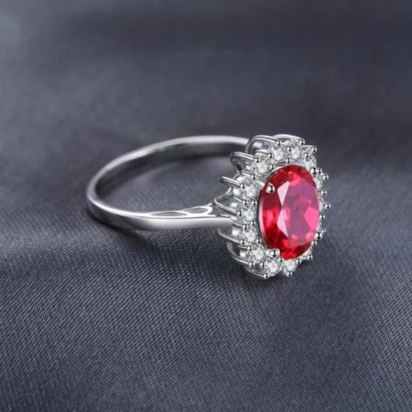 ❤️ Elegant 2.6ct Ruby Ring - 925 Sterling Silver 💍 - Picture 3 of 7